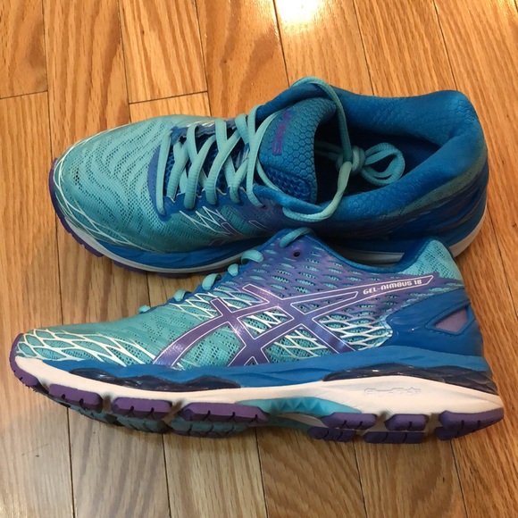 Asics Shoes - ASICS Gel-Nimbus 18 blue and purple size 7.5